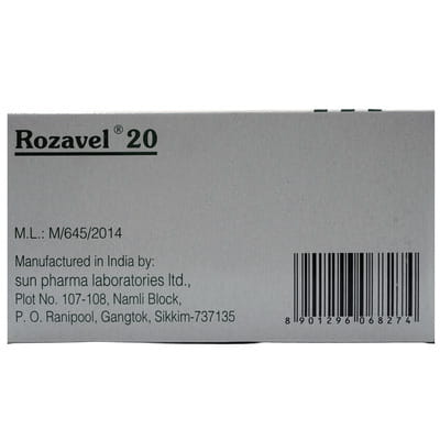 Rozavel 20mg Strip Of 15 Tablets