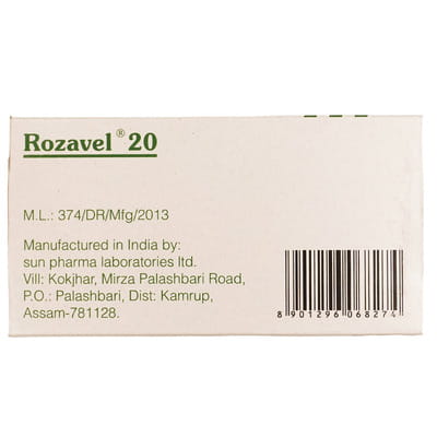 Rozavel 20mg Strip Of 15 Tablets