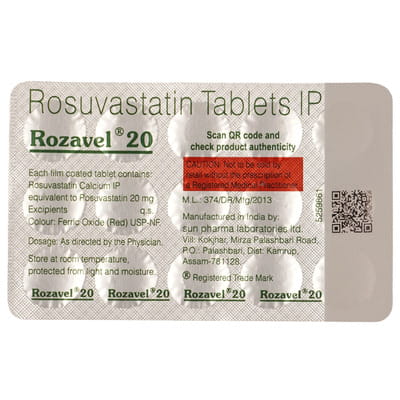 Rozavel 20mg Strip Of 15 Tablets