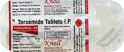 Torsinol 40 Mg Strip Of 10 Tablets