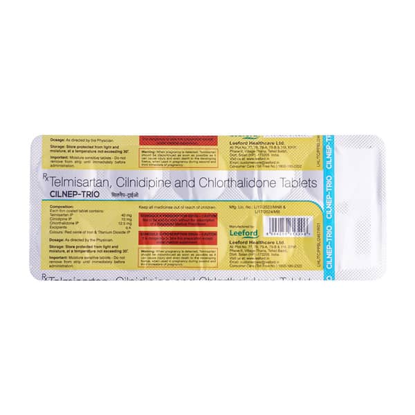 Cilnep Trio 40/10Mg Strip Of 10 Tablets