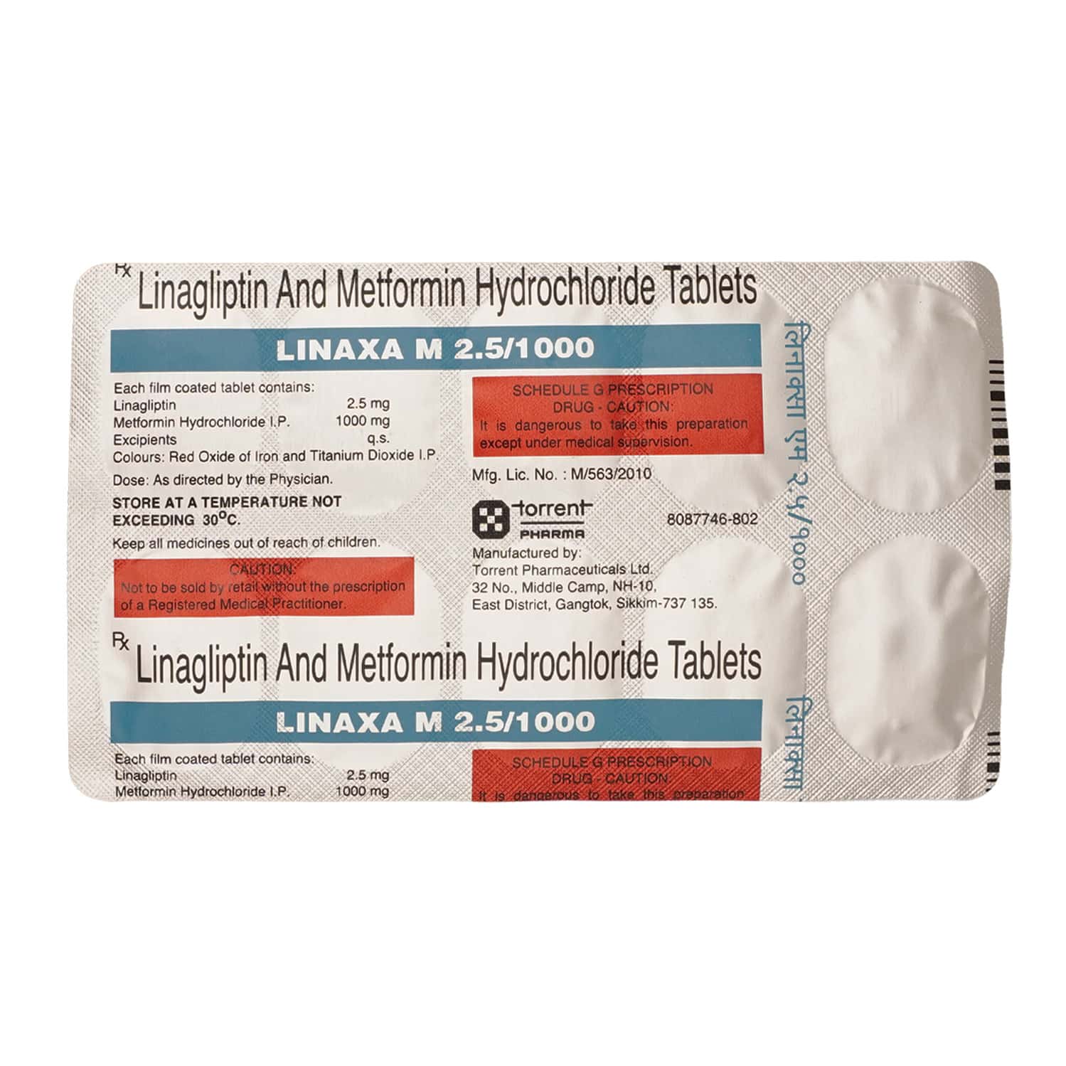Linaxa Linaxa M 2.5/1000mg Strip Of 10 Tablets: Uses, Side Effects, Price ...