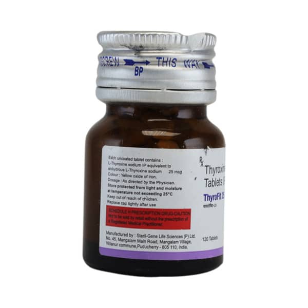 Thyrofit 25mcg Bottle Of 120 Tablets