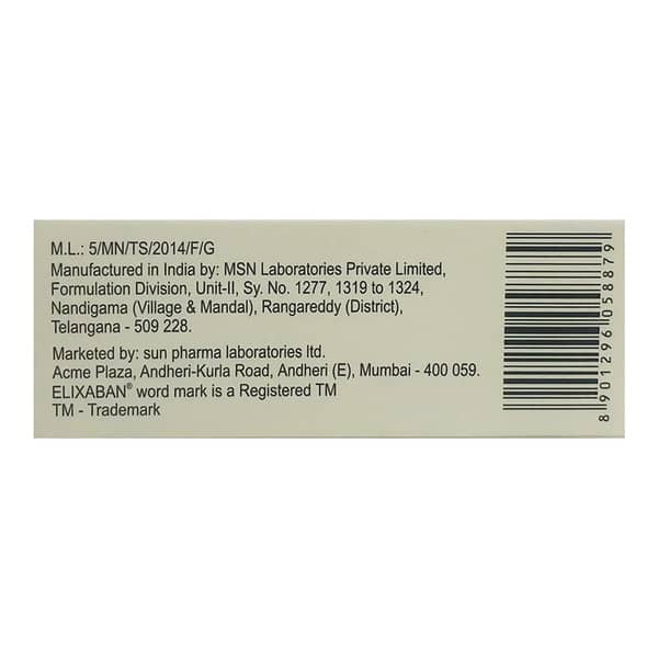 Elixaban 5Mg Strip Of 10 Tablets