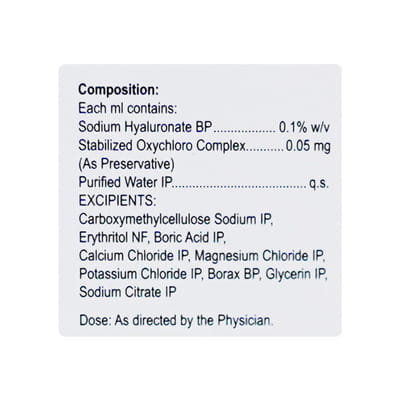Ecotears Ha Bottle Of 10ml Ophthalmic Solution