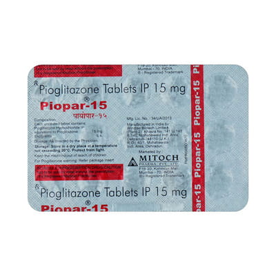 Piopar 15 Strip Of 10 Tablets