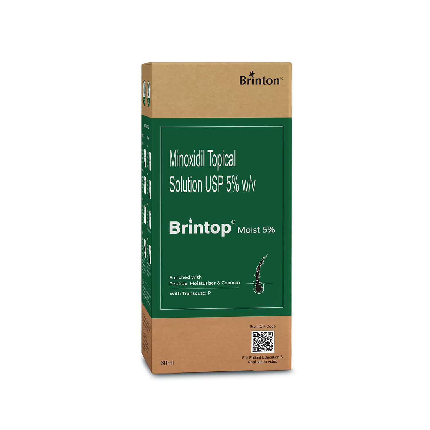 BRINTON PHARMACEUTICALS Brintop Moist 5% Skin Solution 60 ml - Image 1