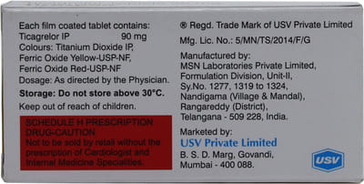 Ticaspan 90mg Strip Of 10 Tablets