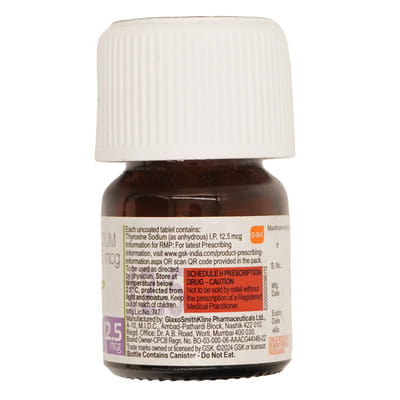 Eltroxin 12.5mcg Bottle Of 120 Tablets