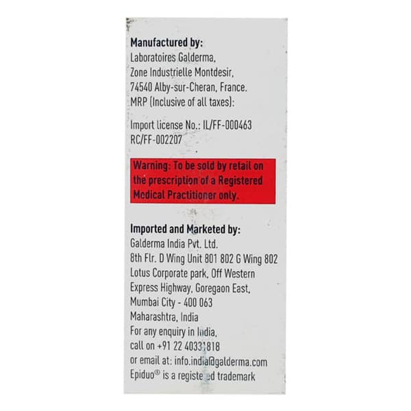 इपिडुओ फोर्टे की बोतल 30ग्राम जेल