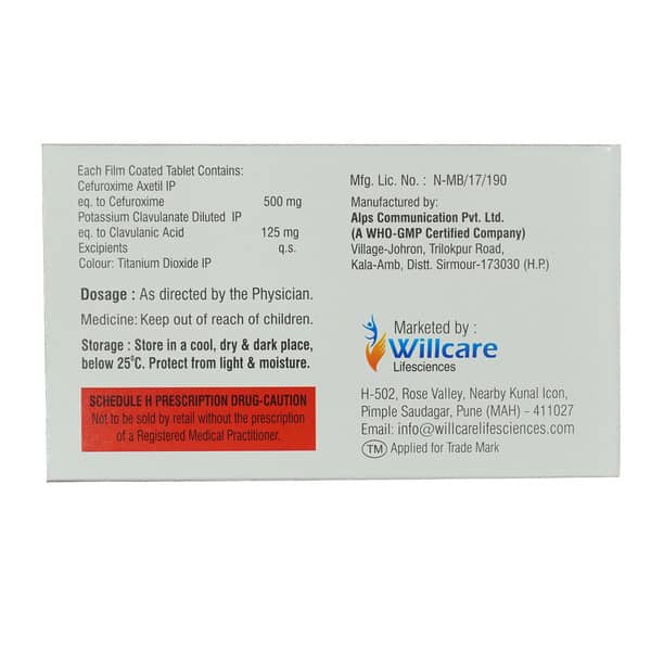 Clavexil 500/125mg Strip Of 10 Tablets