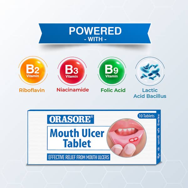 Orasore Strip Of 10 Mouth Ulcer Tablets