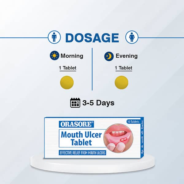 Orasore Strip Of 10 Mouth Ulcer Tablets