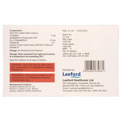 Dapaford Ln 5mg Strip Of 15 Tablets