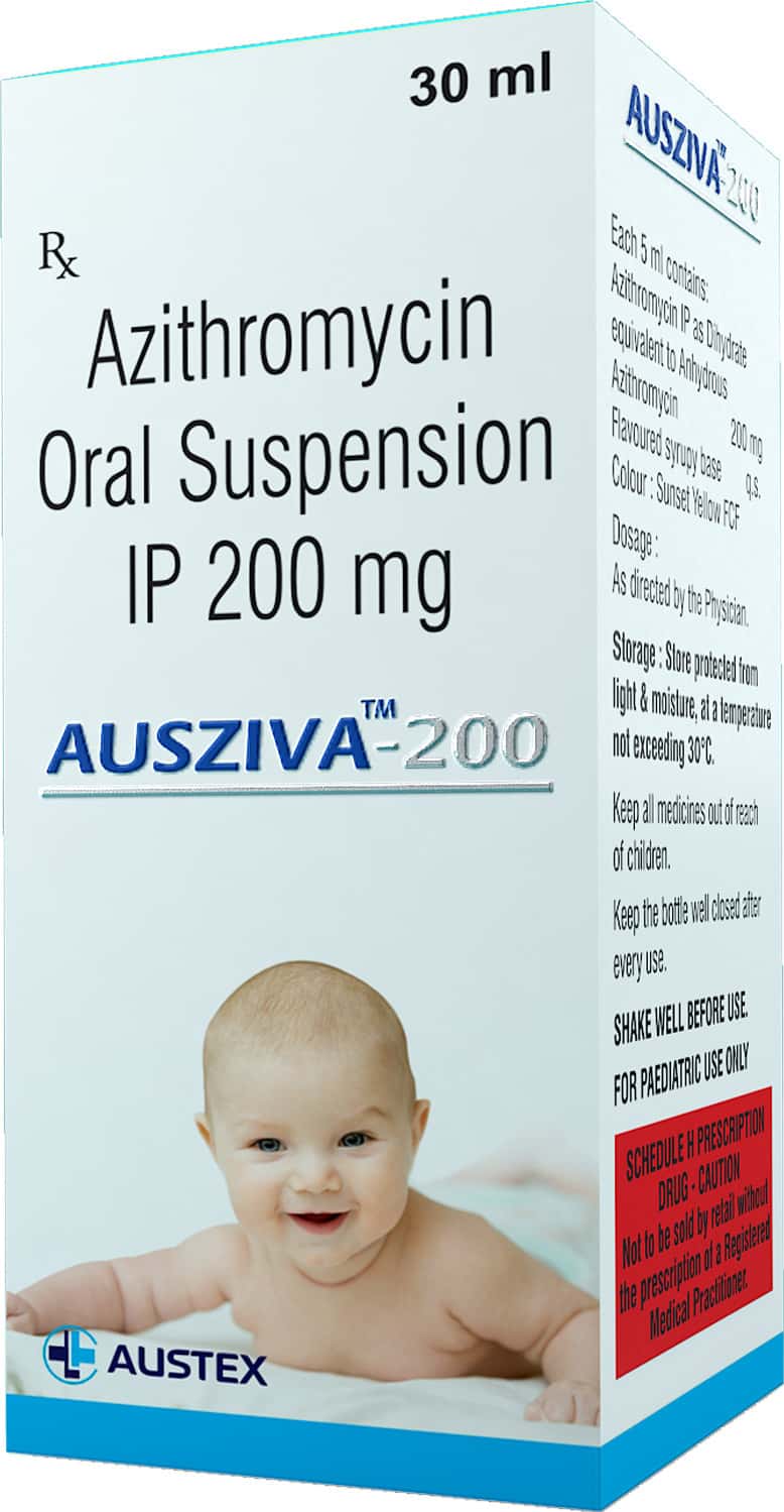 Azivia Drops Ausziva 200 MG/5ML Suspension (30): Uses, Side Effects, Price & Dosage ...