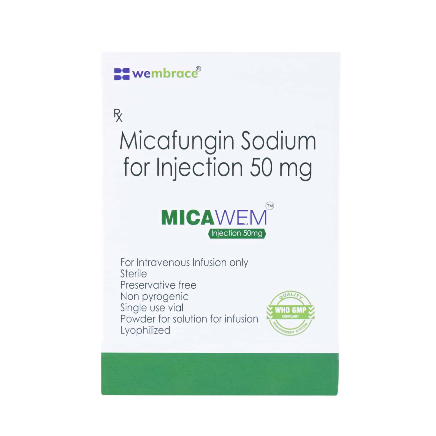 micawem 50mg dry vial of 1 powder for injection