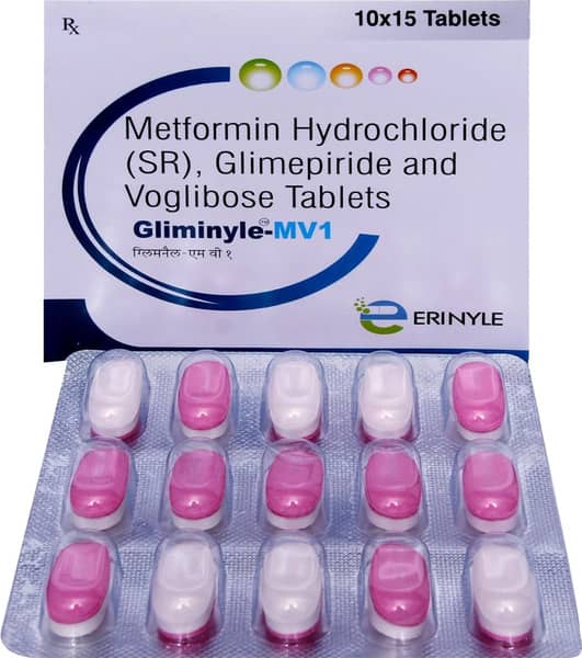 Gliminyle Mv 1mg Strip Of 15 Tablets