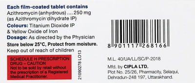 Azomycin 250mg Strip Of 6 Tablets