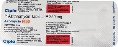 Azomycin 250mg Strip Of 6 Tablets