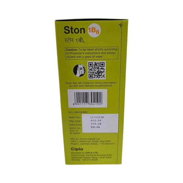 Ston 1b6 Delicious Pineapple Flavour Sugar Free Bottle Of 250ml Oral Solution