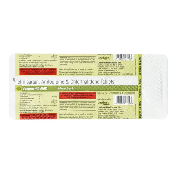 Venpres 40Mg Amc Strip Of 10 Tablets