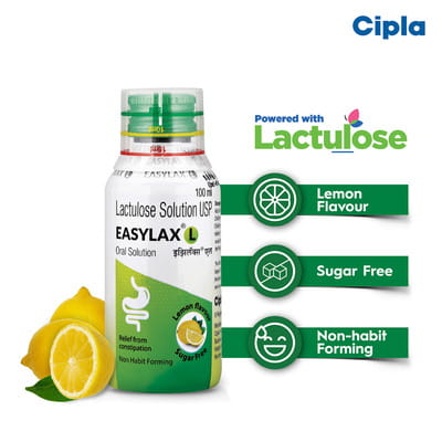 Easylax L Lemon Flavour Sugar Free Bottle Of 100ml Oral Solution