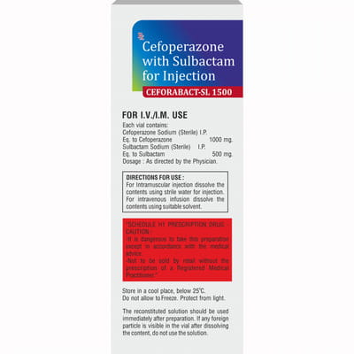 Ceforabact Sl 1500mg Dry Vial Of 1 Powder For Injection