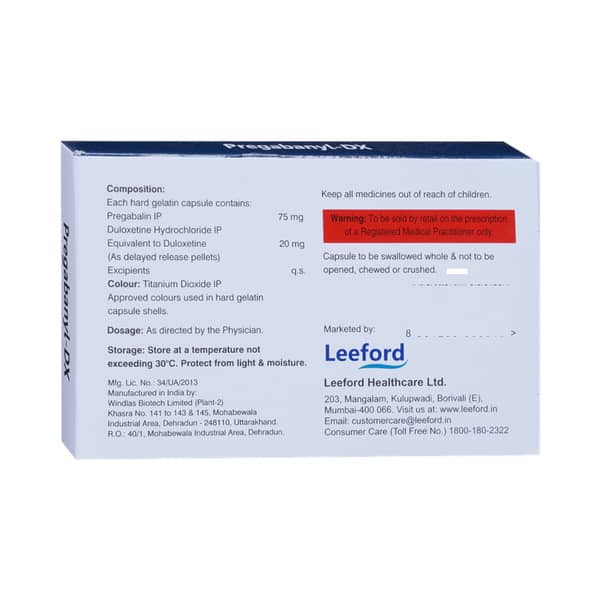 Pregabanyl Dx Strip Of 10 Capsules