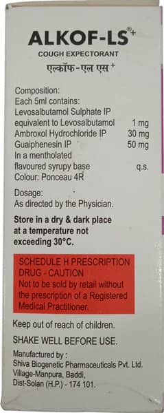 Alkof Ls Plus Bottle Of 100ml Syrup