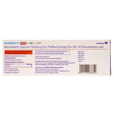 Nuroday Pfs 1500mcg Pre Filled Syringe Of 1ml Injection