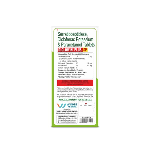 Diclowin Plus Sp Strip Of 10 Tablets