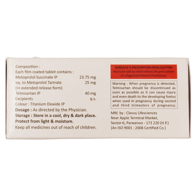 Telcard Beta 25mg Strip Of 10 Tablets