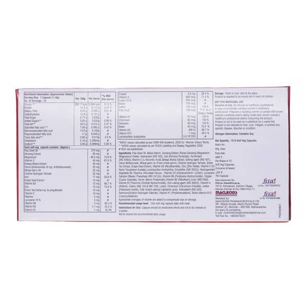 Mactotal Strip Of 10 Soft Veg Capsules