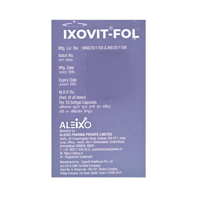Ixovit L Strip Of 10 Softgel Capsules