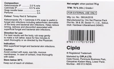 Ketocip Ct Box Of 75gm Soap