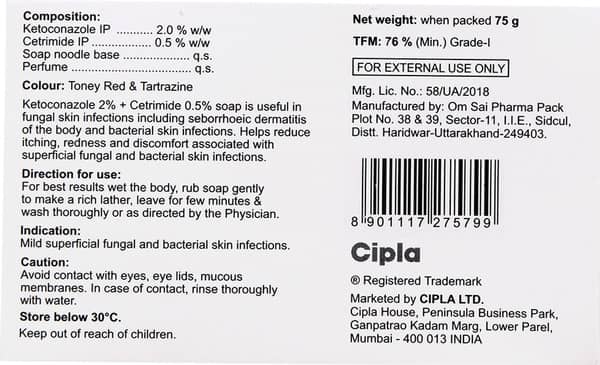Ketocip Ct Soap 75Gm