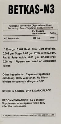 Betkas N3 Strip Of 15 Capsules