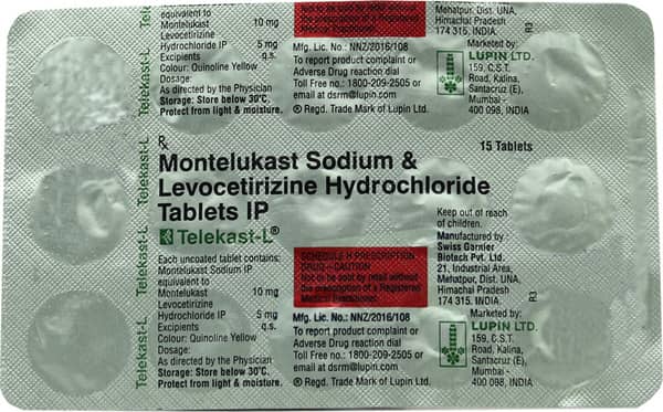 Telekast L Strip Of 15 Tablets