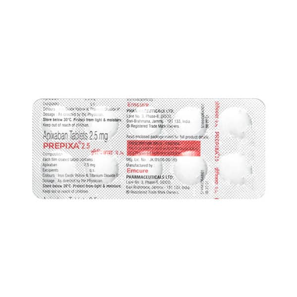Prepixa 2.5mg Strip Of 10 Tablets