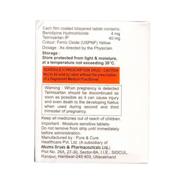 Benitowa Tm 4/40mg Strip Of 15 Tablets