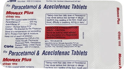 Movexx Plus (Amber Colour) Strip Of 10 Tablets