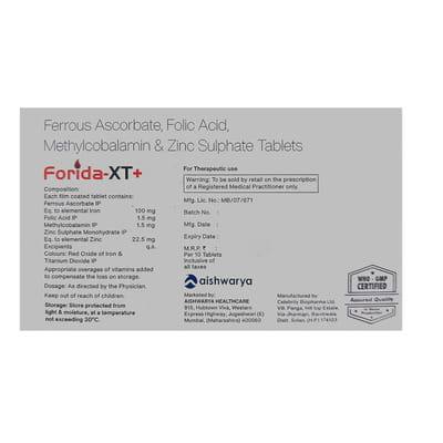 Forida Xt Plus Strip Of 10 Tablets