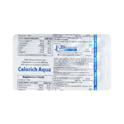 Calorich Aqua Strip Of 15 Tablets