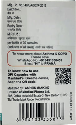 Vilmist 100/25mcg Bottle Of 30 Inhalation Capsules