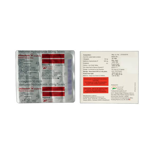 Vildasmart M 50/500mg Strip Of 15 Tablets