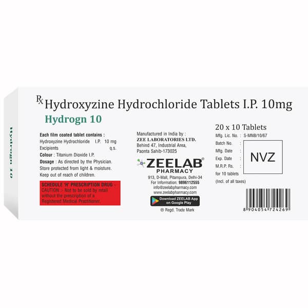 Hydrogn 10Mg Strip Of 10 Tablets
