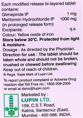 Glador M 1mg Forte Strip Of 15 Tablets