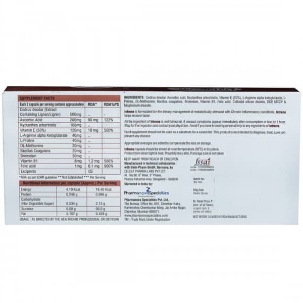 Intrene Strip Of 20 Veg Capsules