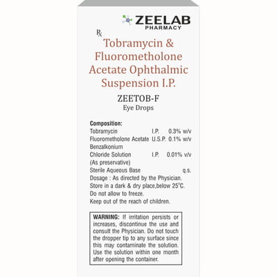 Zeetob F Bottle Of 5ml Eye Drops