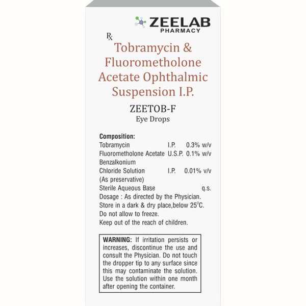 Zeetob F Bottle Of 5ml Eye Drops